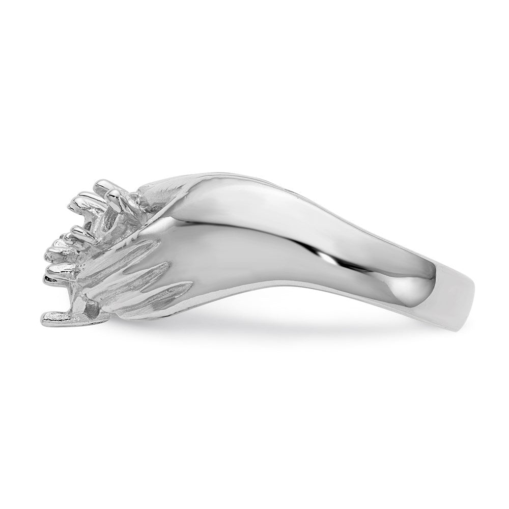 14k White Gold 5 Stone Family Ring Mounting