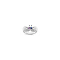 14k White Gold 2 Synthetic Stone Family Ring