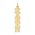 Sterling Silver/Gold-plated Name Plate Charm