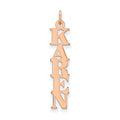 14k Rose Gold Name Plate Charm