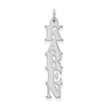 Sterling Silver/Rhodium-plated Name Plate Charm