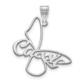 SS/Rhodium-plated Small Butterfly with Name Pendant