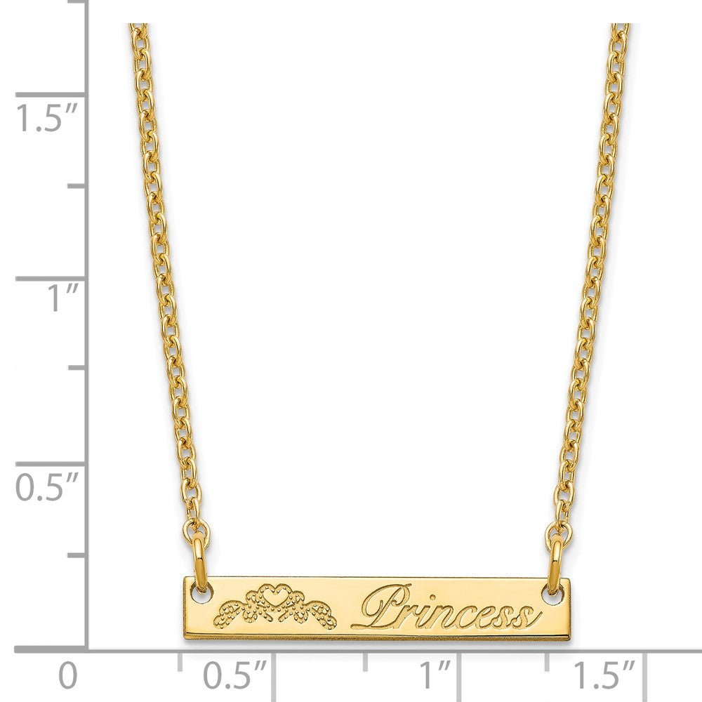 Sterling Silver/Gold-plated Small Customized Bar Necklace