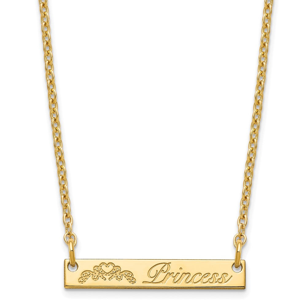 Sterling Silver/Gold-plated Small Customized Bar Necklace