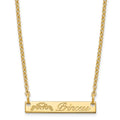 Sterling Silver/Gold-plated Small Customized Bar Necklace