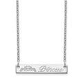 Sterling Silver/Rose-plated Small Customized Bar Necklace