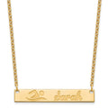 Sterling Silver/Gold-plated Medium Customized Bar Necklace