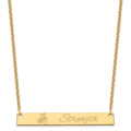 Sterling Silver/Gold-plated Large Customized Bar Necklace