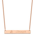 Sterling Silver/Rose-plated Large Customized Bar Necklace