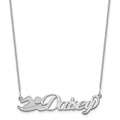 10k White Gold Small Customized Name Plate Necklace