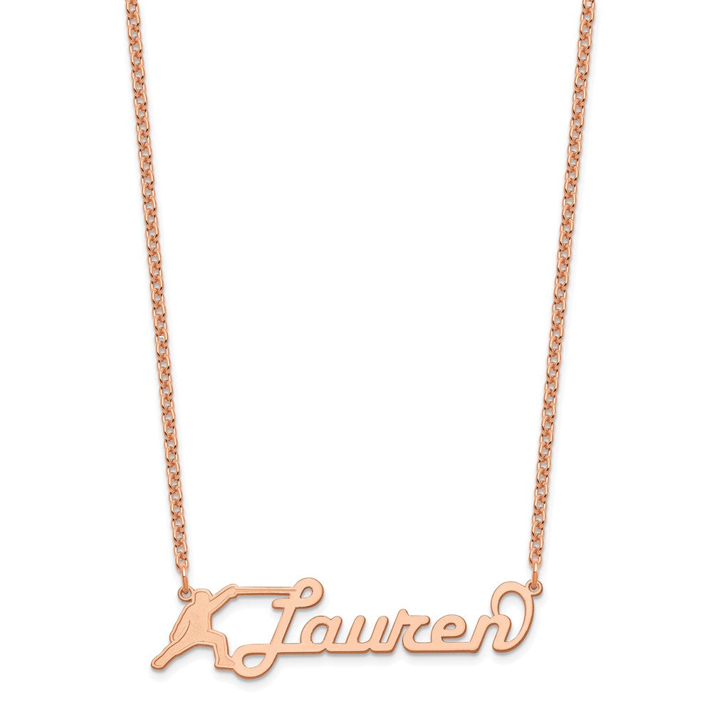 SS/Rose-plated Medium Customized Name Plate Necklace