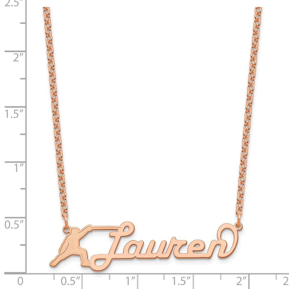 SS/Rose-plated Medium Customized Name Plate Necklace