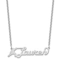 SS/Rhodium-plated Medium Customized Name Plate Necklace