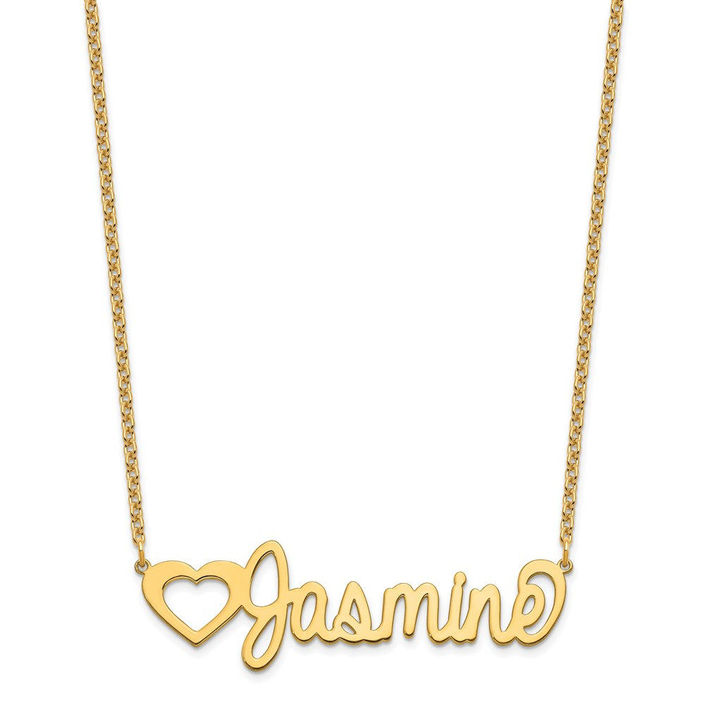 Sterling Silver/Gold-plated Large Customized Name Plate Necklace