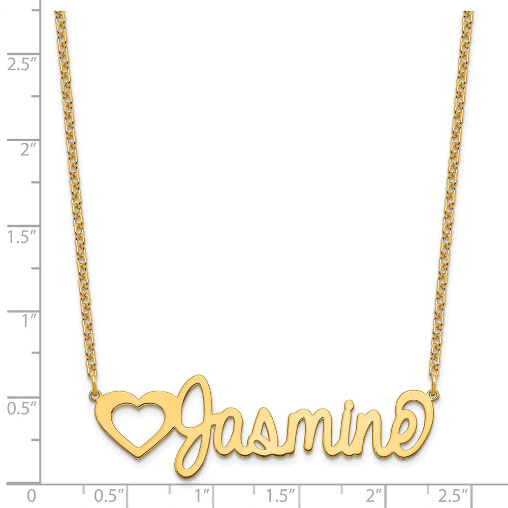 Sterling Silver/Gold-plated Large Customized Name Plate Necklace