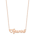 14K Rose Gold Large Customized Name Plate Necklace