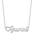10k White Gold Large Customized Name Plate Necklace