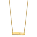 SS/Gold-plated Small BRADLEY HAND Curved Bar Necklace