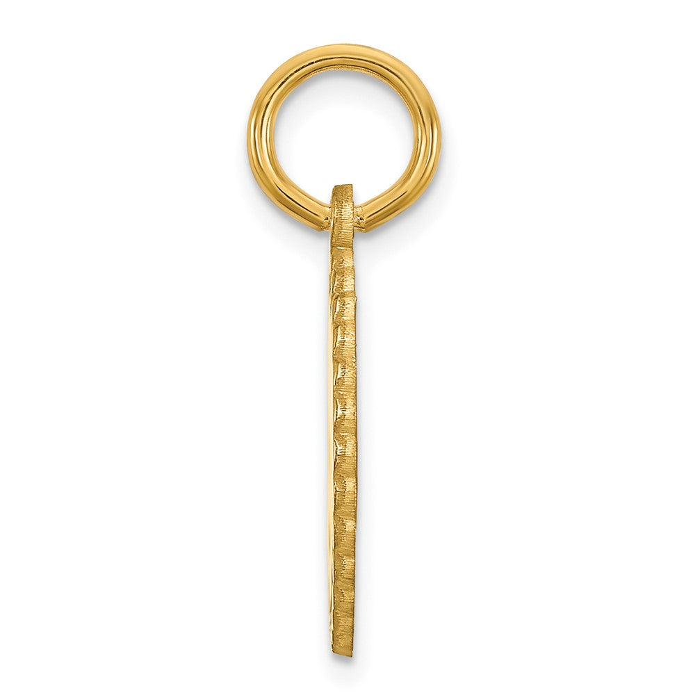 Sterling Silver/Gold-plated Scalloped Disc with Name Charm