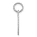 Sterling Silver/Rhodium-plated Scalloped Disc with Name Charm