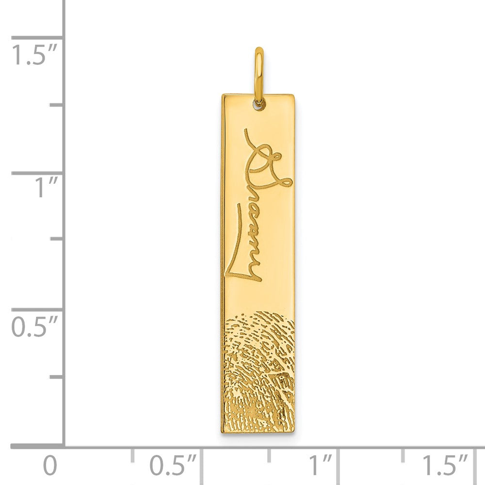 Sterling Silver/Gold-plated Signature and Fingerprint Charm