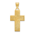 Sterling Silver/Gold-plated Large Cross Fingerprint Pendant