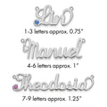 Sterling Silver/Rhodium-plated Birthstone Name Plate