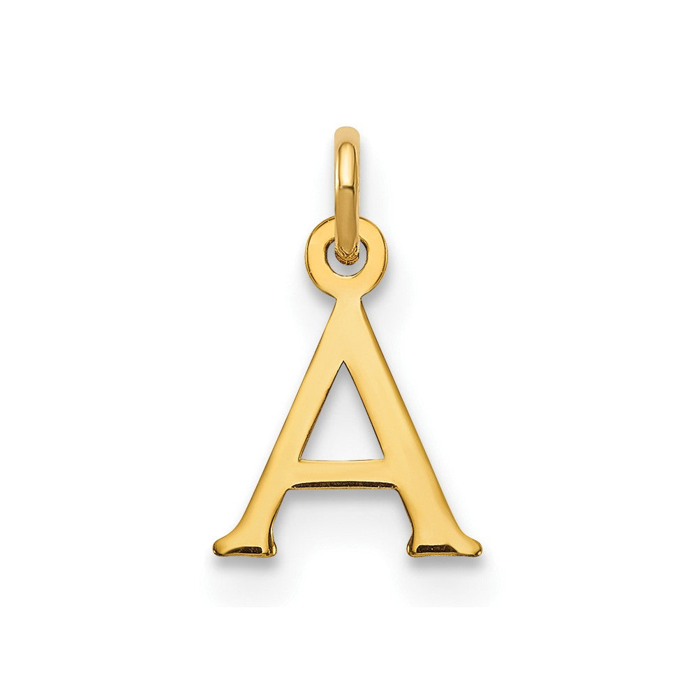 14kr Cutout Letter A Initial Pendant