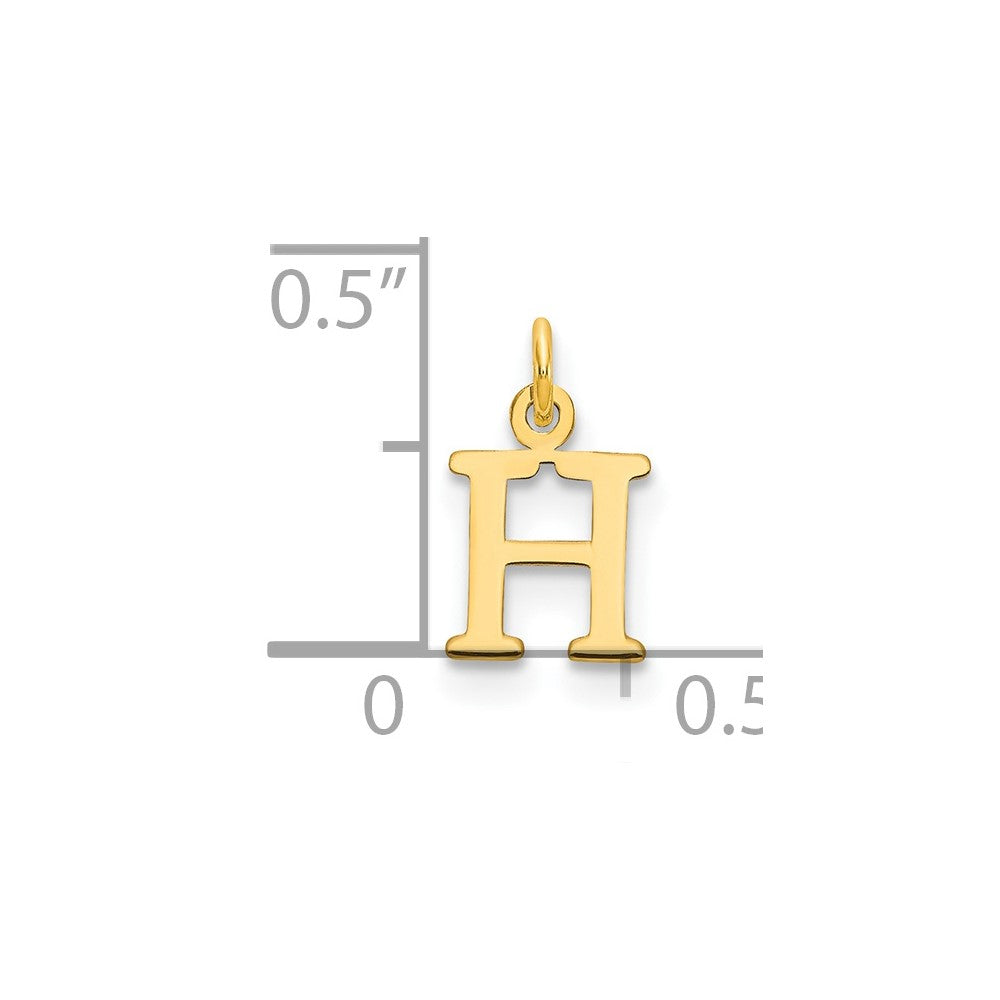 14ky Cutout Letter H Initial Pendant