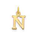 14kr Cutout Letter N Initial Pendant