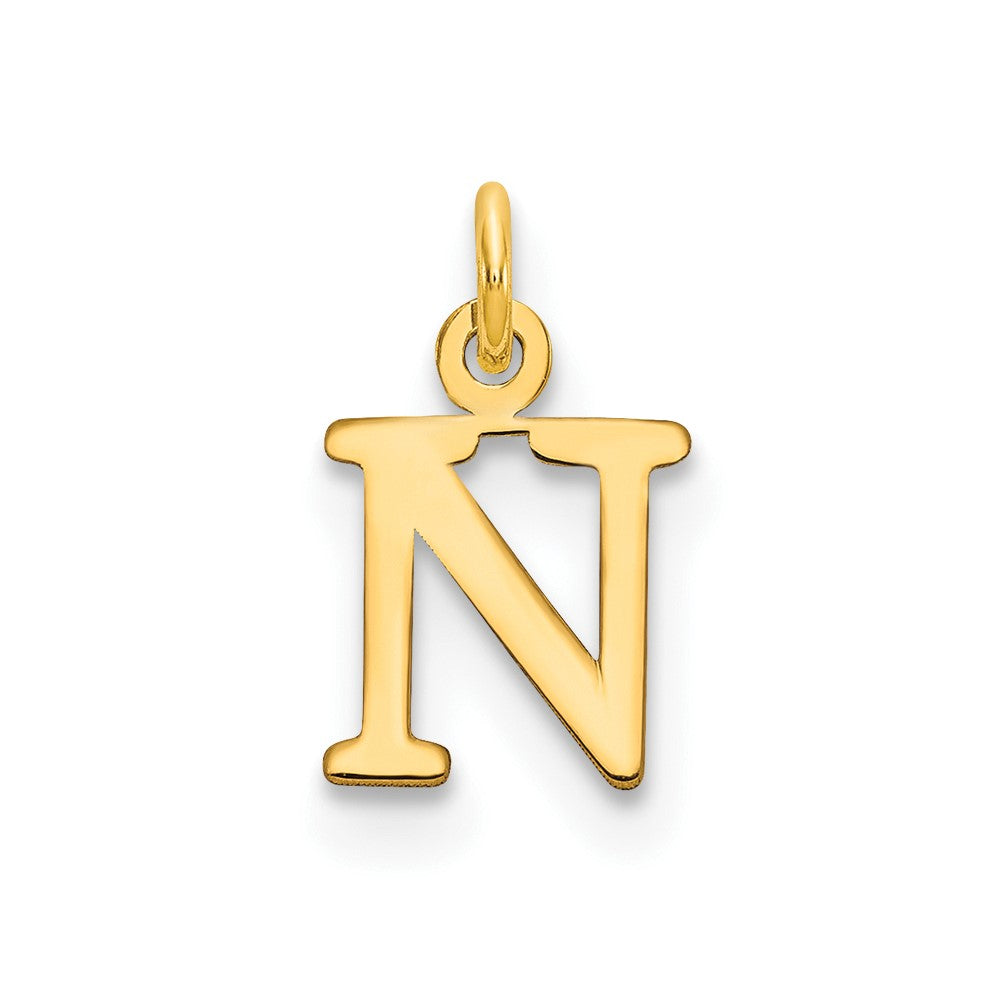 14kr Cutout Letter N Initial Pendant