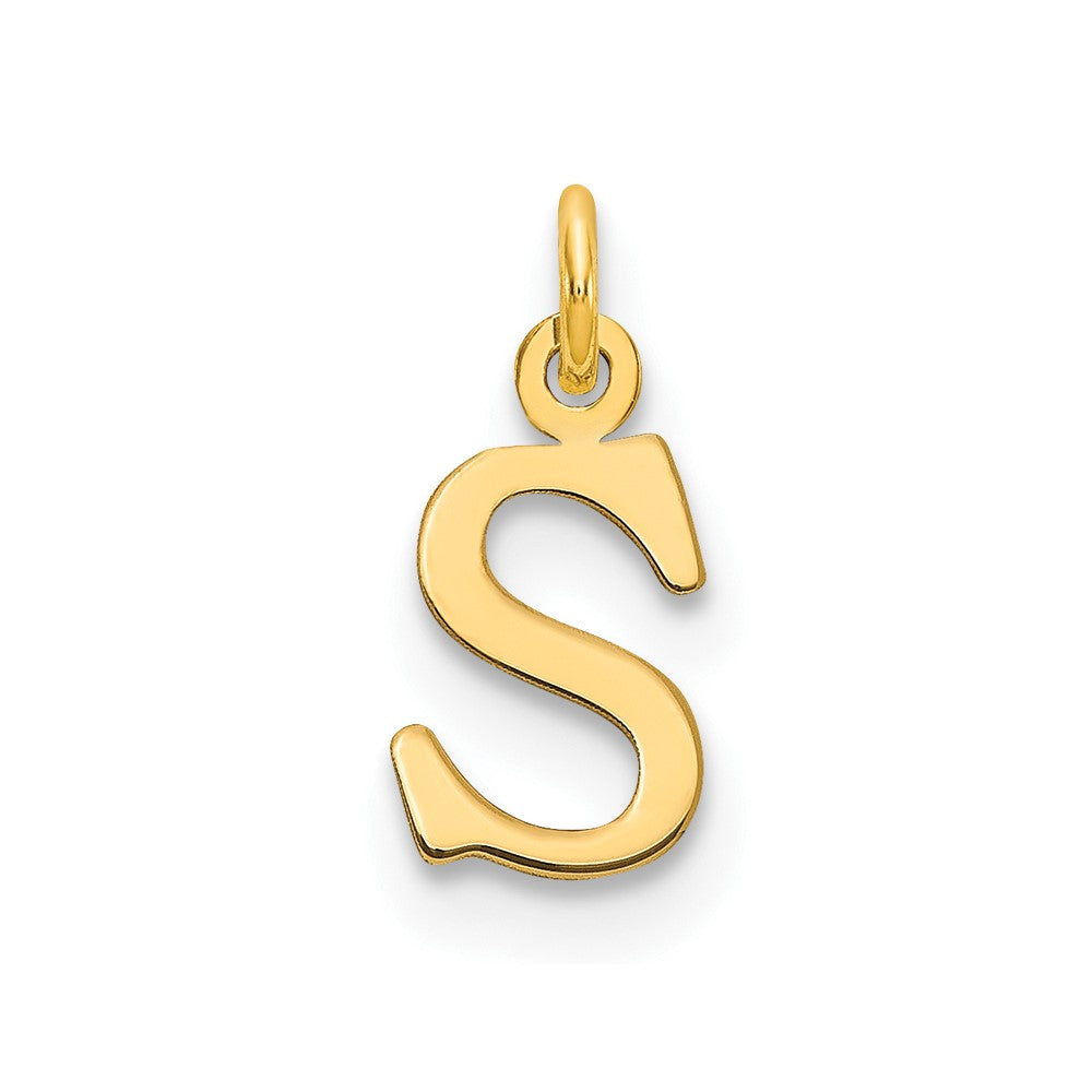 14kr Cutout Letter S Initial Pendant