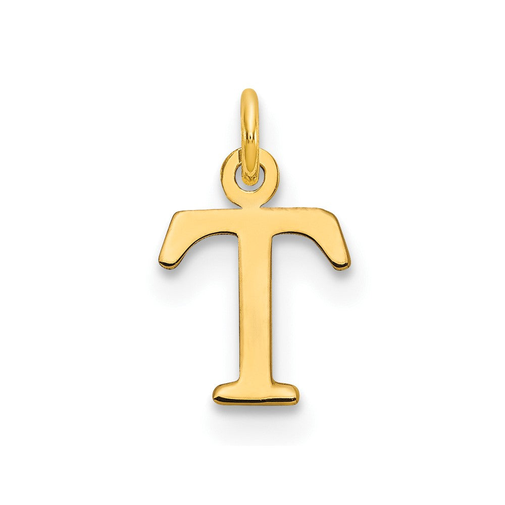 14kr Cutout Letter T Initial Pendant