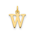 14kr Cutout Letter W Initial Pendant