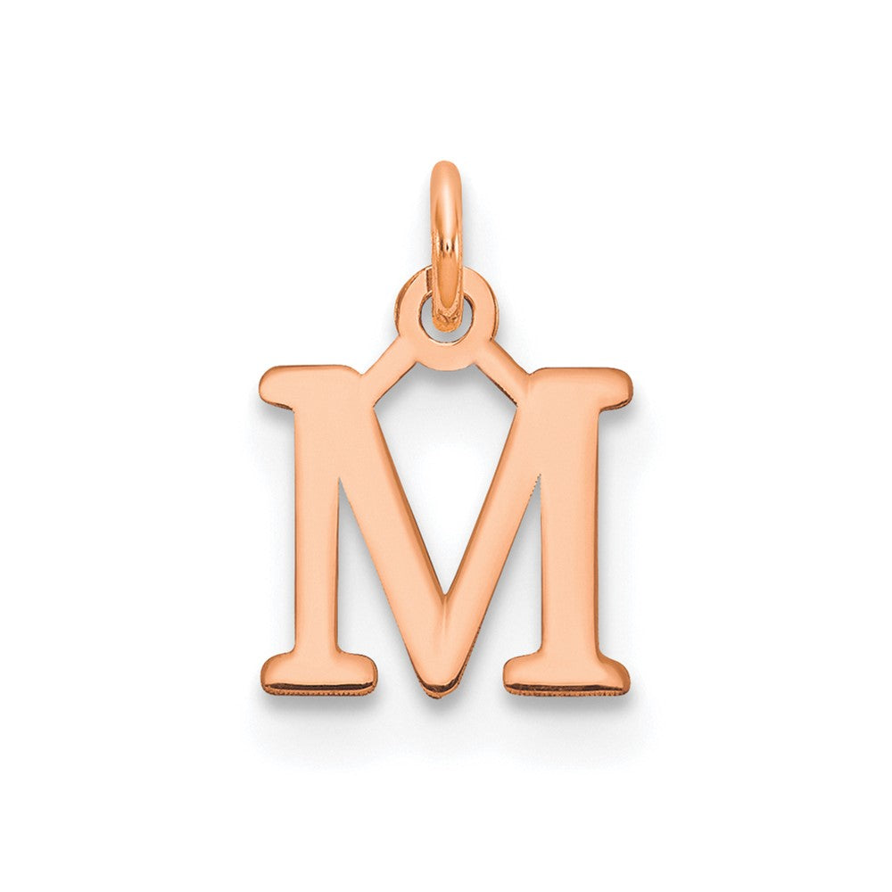 14k Rose Gold Cutout Letter M Initial Pendant