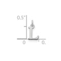 Sterling Silver Rhodium-plated Letter L Initial Charm