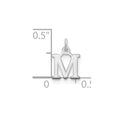 14kw Cutout Letter M Initial Pendant