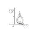 14kw Cutout Letter Q Initial Pendant