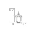 14kw Cutout Letter U Initial Pendant