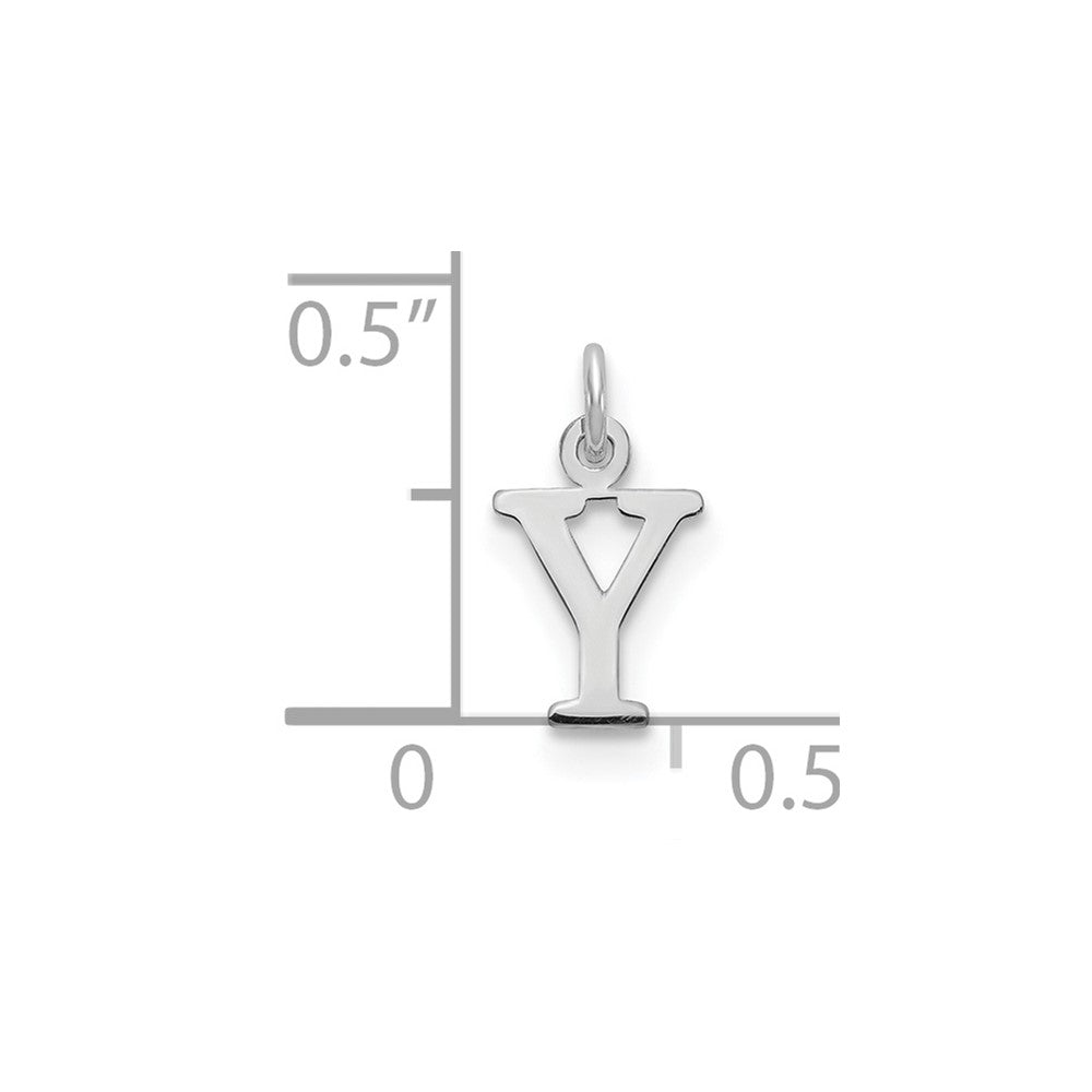 14kw Cutout Letter Y Initial Pendant