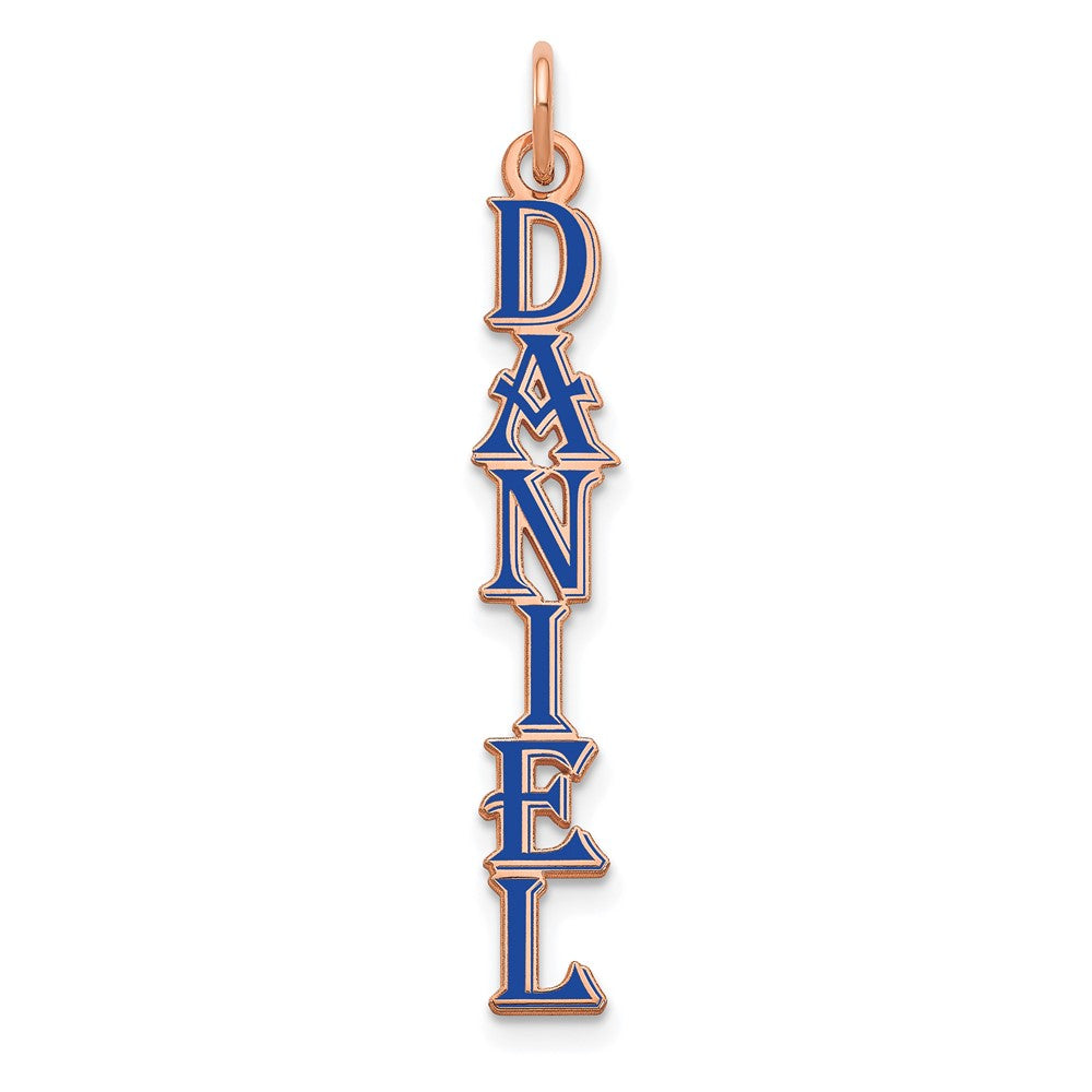 SS/Rose-plated Algerian Font Epoxy Name Plate Charm