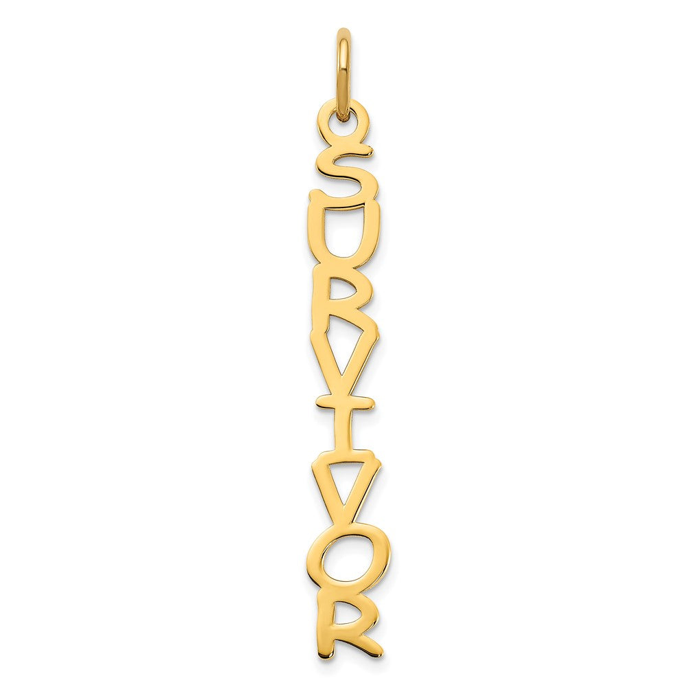 14k Yellow Gold Cosmic Sans Font Name Plate Charm