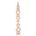 SS/Rose-plated Cosmic Sans Font Name Plate Charm