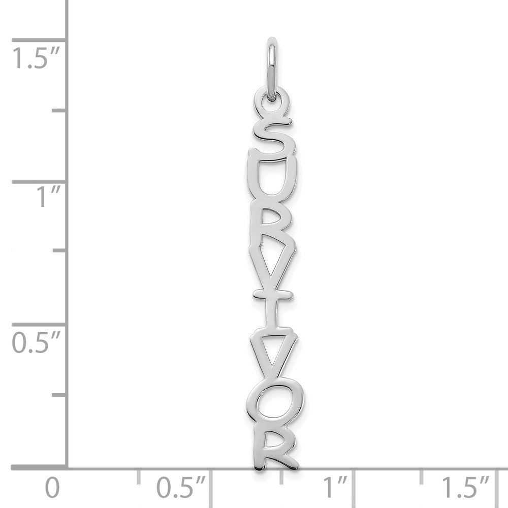 14k White Gold Cosmic Sans Font Name Plate Charm