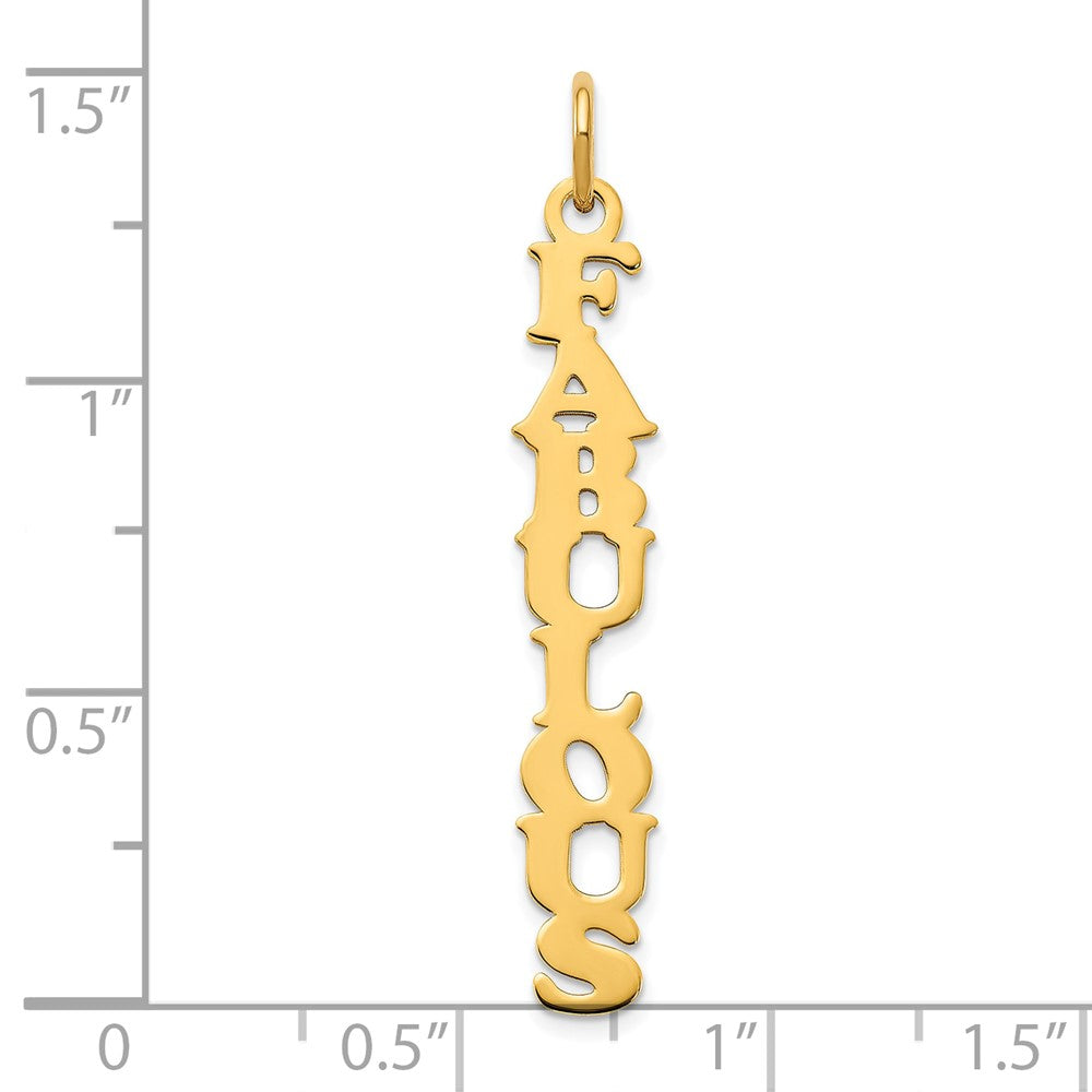 SS/Gold-plated Cooper Font Name Plate Charm