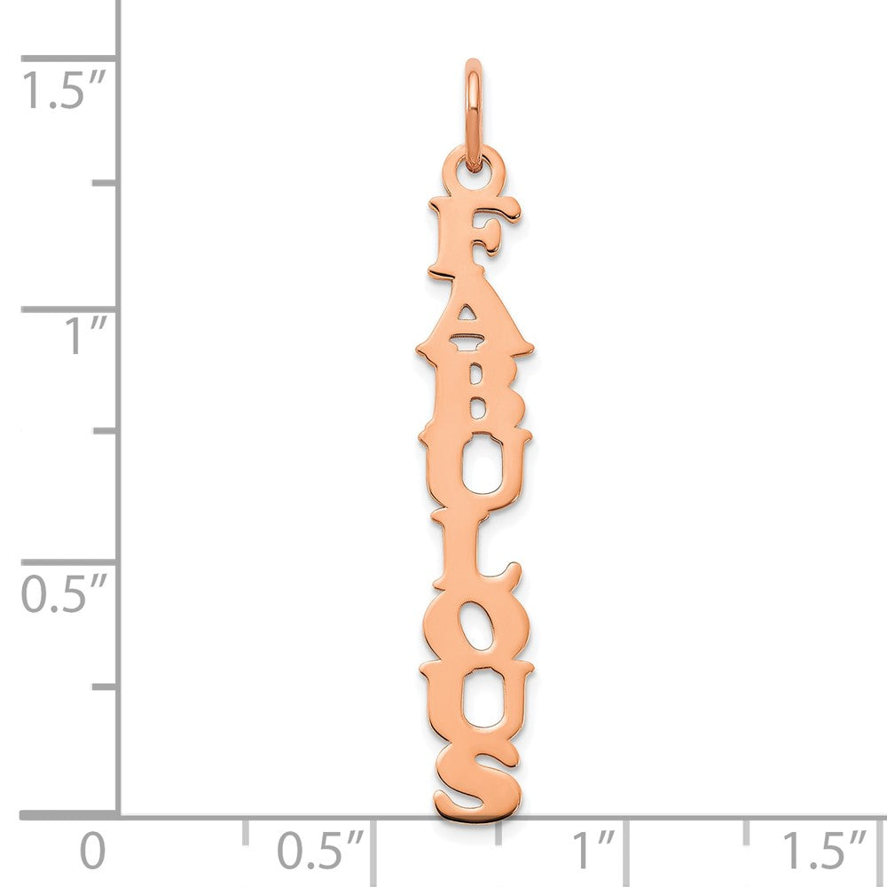 SS/Rose-plated Cooper Font Name Plate Charm