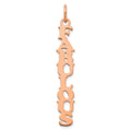 14k Rose Gold Cooper Font Name Plate Charm