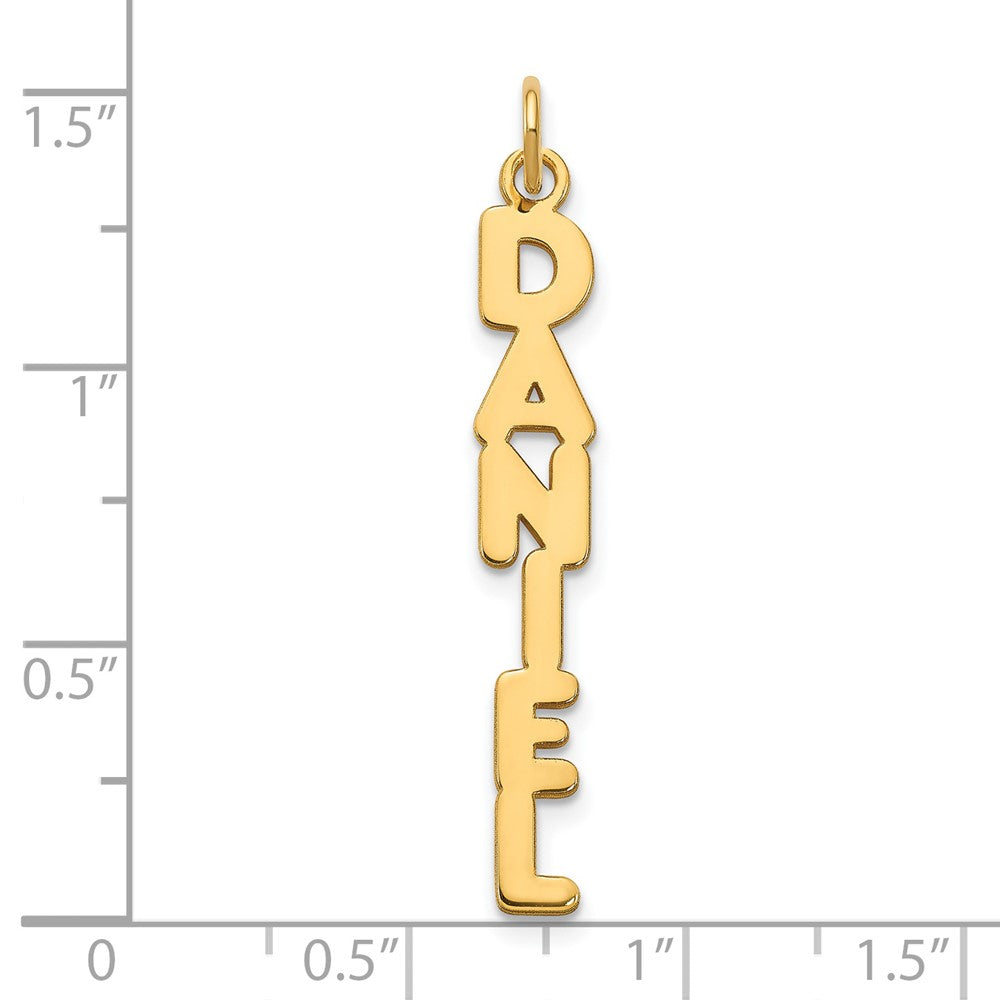 Sterling Silver/Gold-plated Kimberly Font Name Plate Charm