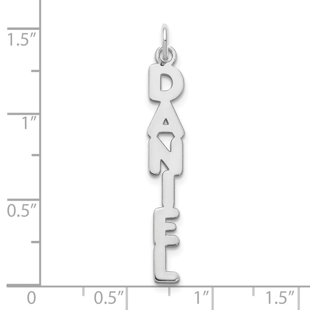 Sterling Silver/Rhodium-plated Kimberly Font Name Plate Charm