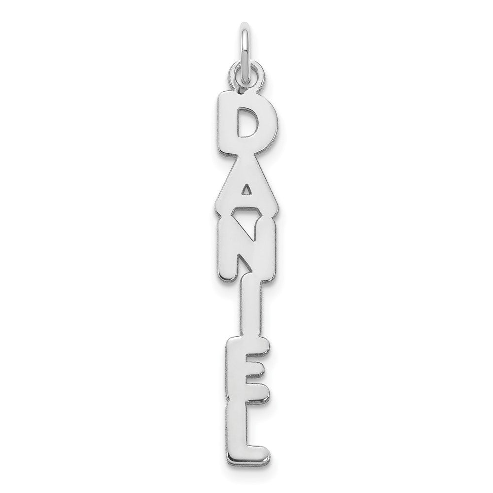 Sterling Silver/Rhodium-plated Kimberly Font Name Plate Charm